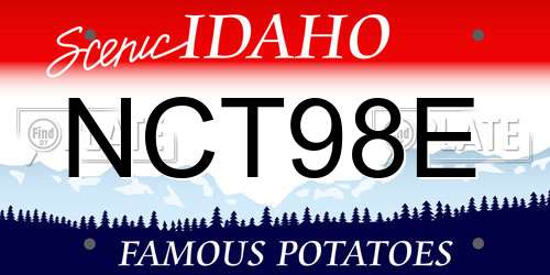 NCT98E Idaho License Plate