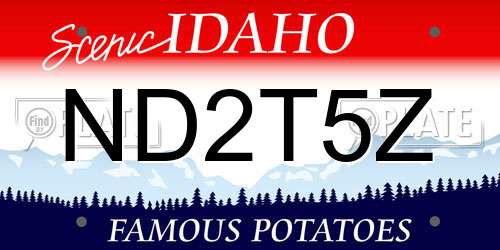 ND2T5Z Idaho License Plate