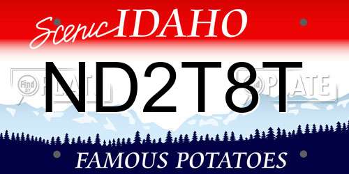 ND2T8T Idaho License Plate