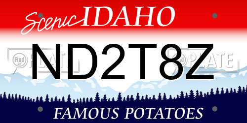 ND2T8Z Idaho License Plate