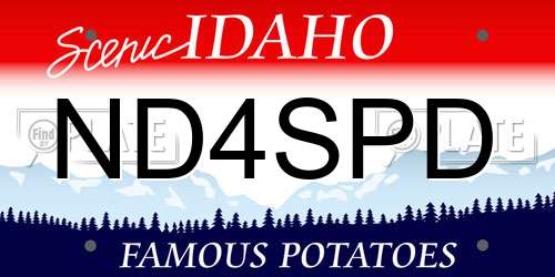 ND4SPD Idaho License Plate