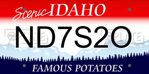 ND7S2O Idaho License Plate