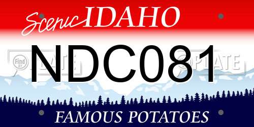 NDC081 Idaho License Plate