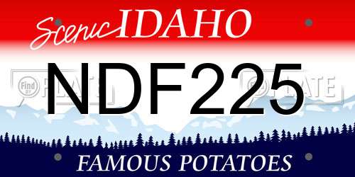 NDF225 Idaho License Plate