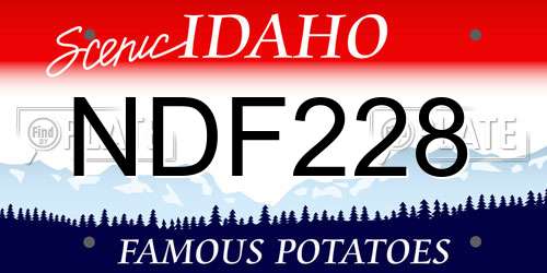 NDF228 Idaho License Plate