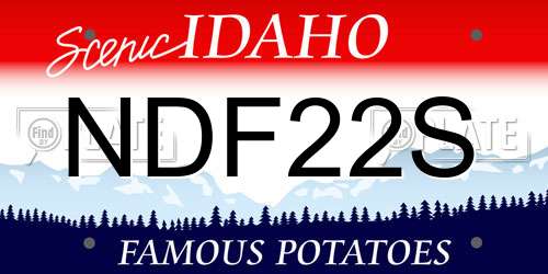 NDF22S Idaho License Plate