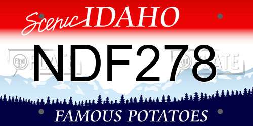 NDF278 Idaho License Plate