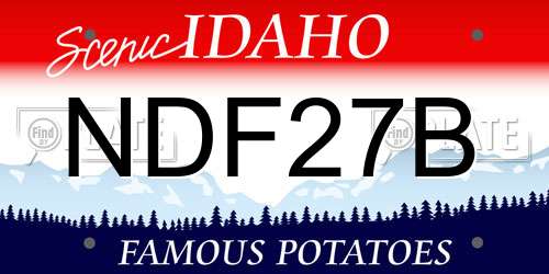 NDF27B Idaho License Plate