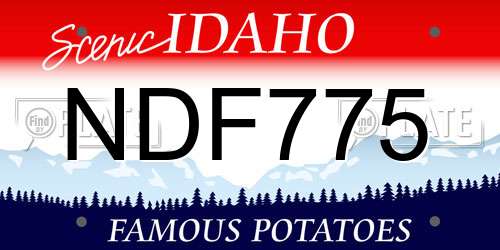 NDF775 Idaho License Plate