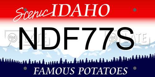 NDF77S Idaho License Plate
