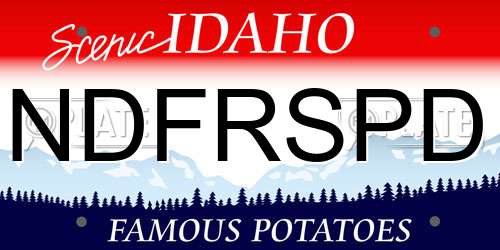 NDFRSPD Idaho License Plate