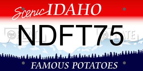 NDFT75 Idaho License Plate