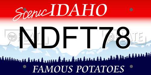 NDFT78 Idaho License Plate