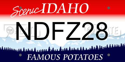 NDFZ28 Idaho License Plate