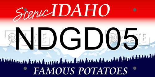 NDGD05 Idaho License Plate