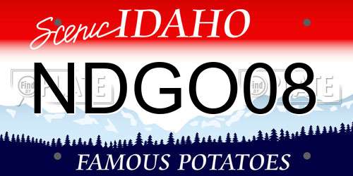 NDGO08 Idaho License Plate