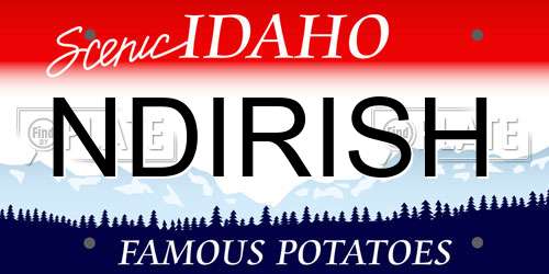 NDIRISH Idaho License Plate