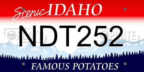NDT252 Idaho License Plate