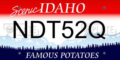 NDT52Q Idaho License Plate