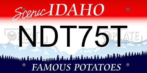NDT75T Idaho License Plate