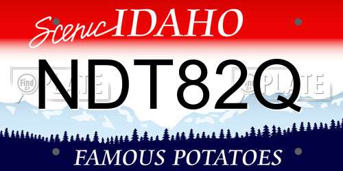 NDT82Q Idaho License Plate