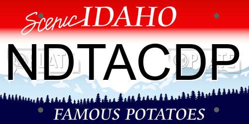 NDTACDP Idaho License Plate