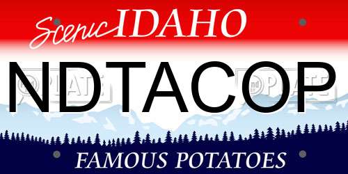 NDTACOP Idaho License Plate