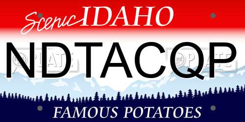 NDTACQP Idaho License Plate