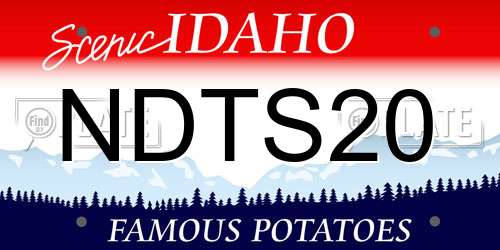 NDTS20 Idaho License Plate