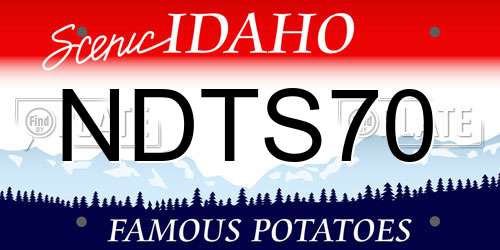 NDTS70 Idaho License Plate