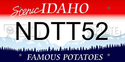 NDTT52 Idaho License Plate