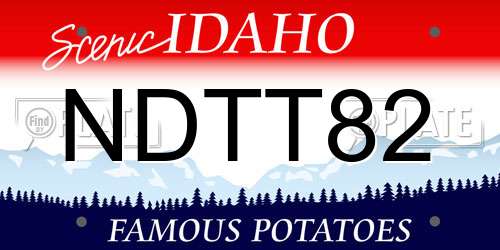 NDTT82 Idaho License Plate