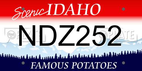 NDZ252 Idaho License Plate