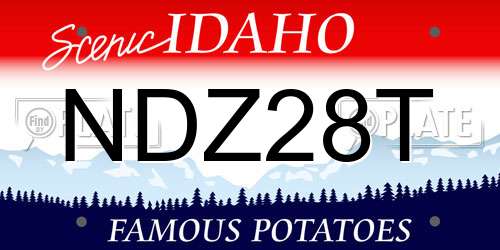 NDZ28T Idaho License Plate