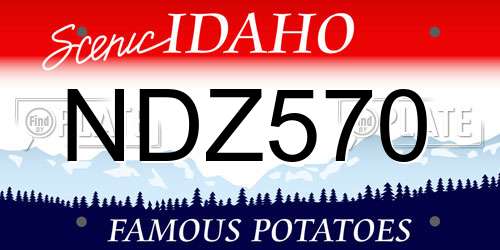 NDZ570 Idaho License Plate