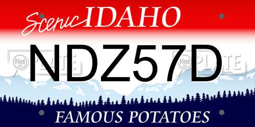 NDZ57D Idaho License Plate