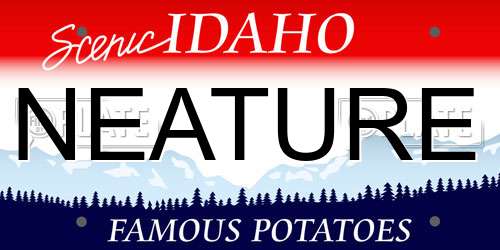 NEATURE Idaho License Plate