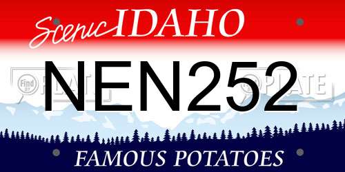 NEN252 Idaho License Plate