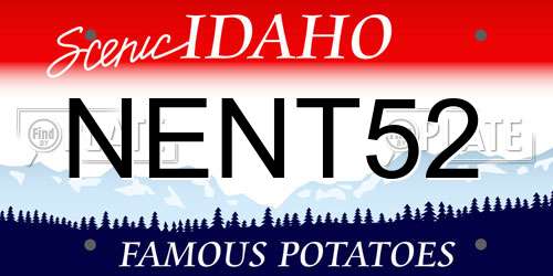NENT52 Idaho License Plate