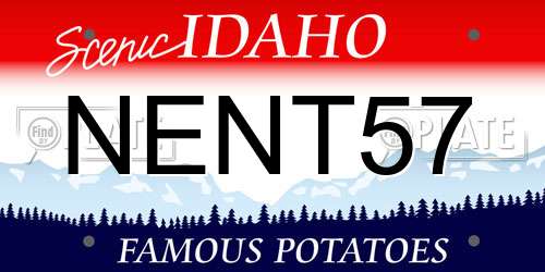 NENT57 Idaho License Plate