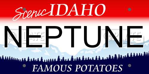 NEPTUNE Idaho License Plate