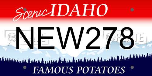 NEW278 Idaho License Plate