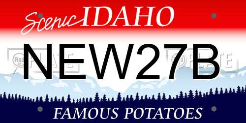 NEW27B Idaho License Plate