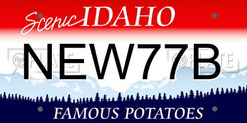 NEW77B Idaho License Plate