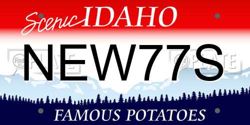 NEW77S Idaho License Plate