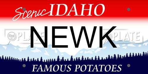 NEWK Idaho License Plate