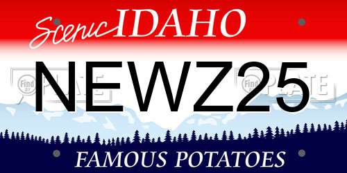 NEWZ25 Idaho License Plate
