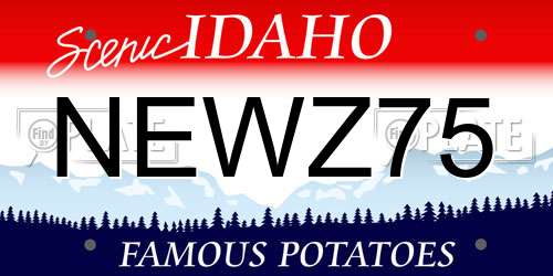 NEWZ75 Idaho License Plate