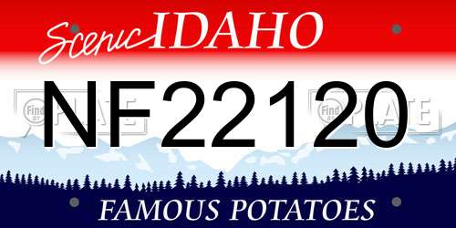 NF22120 Idaho License Plate