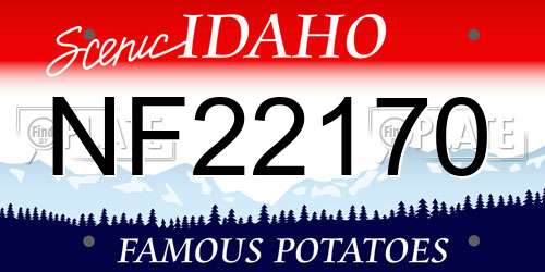 NF22170 Idaho License Plate